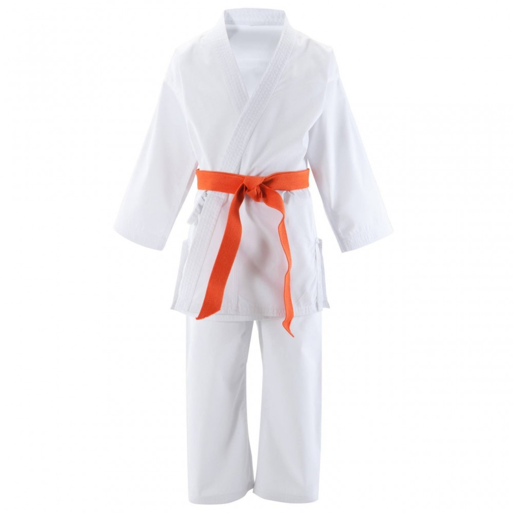 Kids White Cotton Karate Uniform - Fierce Sports