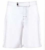 White Solid Color MMA Fight Short